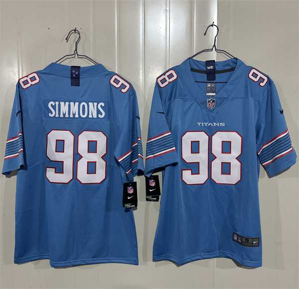Men's Tennessee Titans #98 Jeffery Simmons Light Blue 2026 F.U.S.E. Vapor Limited Stitched Jersey,We sell and wholesale Men's Tennessee Titans #98 Jeffery Simmons Light Blue 2026 F.U.S.E. Vapor Limited Stitched Jersey on line form chian!