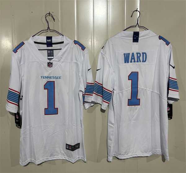 Men's Tennessee Titans #1 Cameron Ward White 2026 F.U.S.E. Vapor Limited Stitched Jersey,We sell and wholesale Men's Tennessee Titans #1 Cameron Ward White 2026 F.U.S.E. Vapor Limited Stitched Jersey on line form chian!