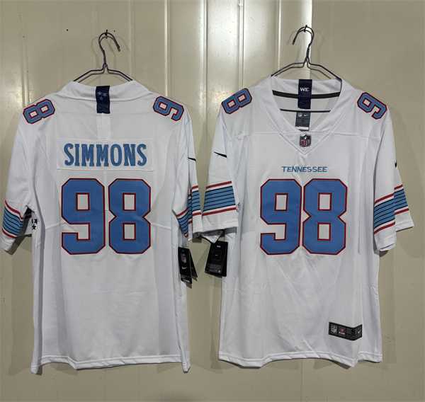 Men's Tennessee Titans #98 Jeffery Simmons White 2026 F.U.S.E. Vapor Limited Stitched Jersey,We sell and wholesale Men's Tennessee Titans #98 Jeffery Simmons White 2026 F.U.S.E. Vapor Limited Stitched Jersey on line form chian!