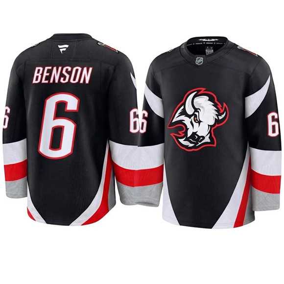 Men's Buffalo Sabres #6 Zach Benson Black Alternate Stitched Hockey Jersey,We sell and wholesale Men's Buffalo Sabres #6 Zach Benson Black Alternate Stitched Hockey Jersey on line form chian!