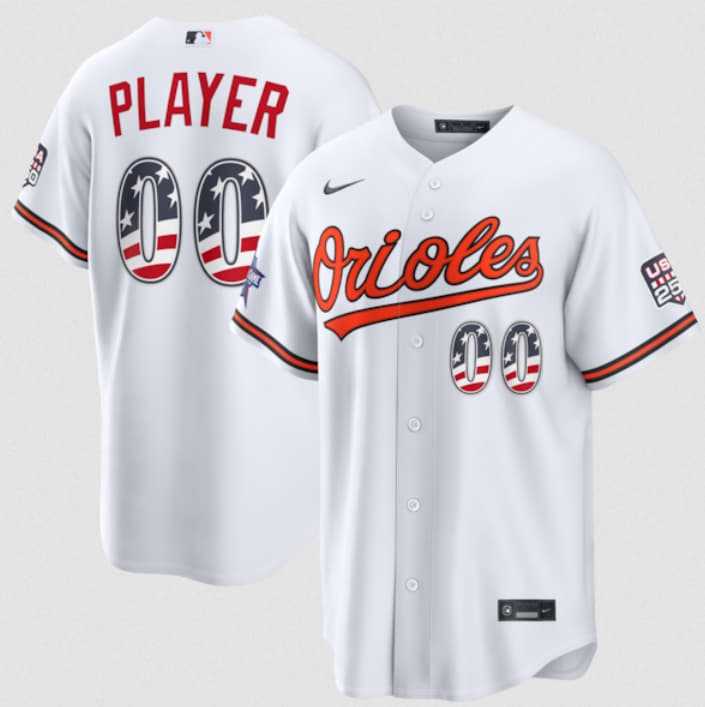 Men's Baltimore Orioles Active Player Custom White 2026 All-Star Edition Stars & Stripes & USA 250 Fourth of July Home Stadium Stitched Baseball Jersey,We sell and wholesale Men's Baltimore Orioles Active Player Custom White 2026 All-Star Edition Stars & Stripes & USA 250 Fourth of July Home Stadium Stitched Baseball Jersey on line form chian!