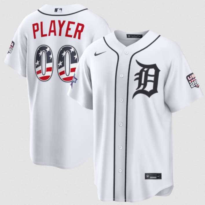 Men's Detroit Tigers ACTIVE PLAYER Custom White 2026 All-Star Edition Stars & Stripes & USA 250 Fourth of July Home Stadium Stitched Baseball Jersey,We sell and wholesale Men's Detroit Tigers ACTIVE PLAYER Custom White 2026 All-Star Edition Stars & Stripes & USA 250 Fourth of July Home Stadium Stitched Baseball Jersey on line form chian!