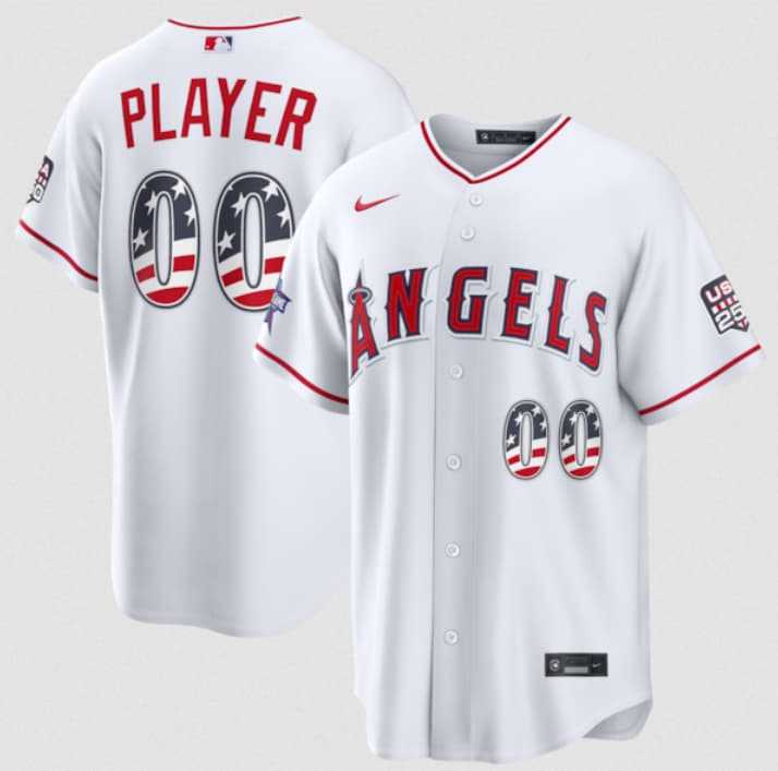 Men's Los Angeles Angels Active Player Custom White 2026 All-Star Edition Stars & Stripes & USA 250 Fourth of July Home Stadium Stitched Baseball Jersey,We sell and wholesale Men's Los Angeles Angels Active Player Custom White 2026 All-Star Edition Stars & Stripes & USA 250 Fourth of July Home Stadium Stitched Baseball Jersey on line form chian!
