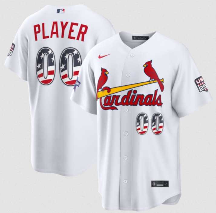 Men's St. Louis Cardinals Active Player Custom White 2026 All-Star Edition Stars & Stripes & USA 250 Fourth of July Home Stadium Stitched Baseball Jersey,We sell and wholesale Men's St. Louis Cardinals Active Player Custom White 2026 All-Star Edition Stars & Stripes & USA 250 Fourth of July Home Stadium Stitched Baseball Jersey on line form chian!