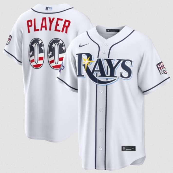 Men's Tampa Bay Rays Active Player Custom White 2026 All-Star Edition Stars & Stripes & USA 250 Fourth of July Home Stadium Stitched Baseball Jersey,We sell and wholesale Men's Tampa Bay Rays Active Player Custom White 2026 All-Star Edition Stars & Stripes & USA 250 Fourth of July Home Stadium Stitched Baseball Jersey on line form chian!