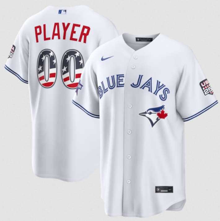 Men's Toronto Blue Jays Active Player Custom White 2026 All-Star Edition Stars & Stripes & USA 250 Fourth of July Home Stadium Stitched Baseball Jersey,We sell and wholesale Men's Toronto Blue Jays Active Player Custom White 2026 All-Star Edition Stars & Stripes & USA 250 Fourth of July Home Stadium Stitched Baseball Jersey on line form chian!