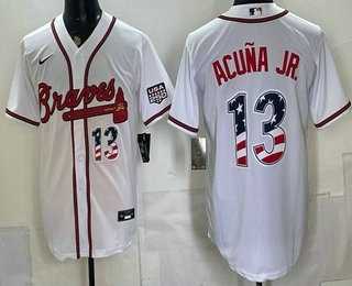 Men's Atlanta Braves #13 Ronald Acuna Jr White USA 250 Fourth of July Home Stadium Stitched Jersey Dzhi,We sell and wholesale Men's Atlanta Braves #13 Ronald Acuna Jr White USA 250 Fourth of July Home Stadium Stitched Jersey Dzhi on line form chian!