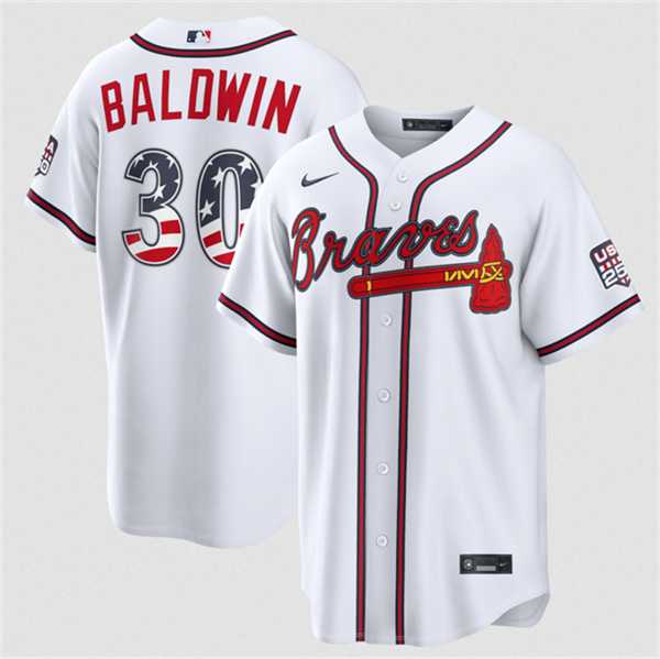 Men's Atlanta Braves #30 Drake Baldwin White USA 250 Fourth of July Home Stadium Stitched Baseball Jersey Dzhi,We sell and wholesale Men's Atlanta Braves #30 Drake Baldwin White USA 250 Fourth of July Home Stadium Stitched Baseball Jersey Dzhi on line form chian!