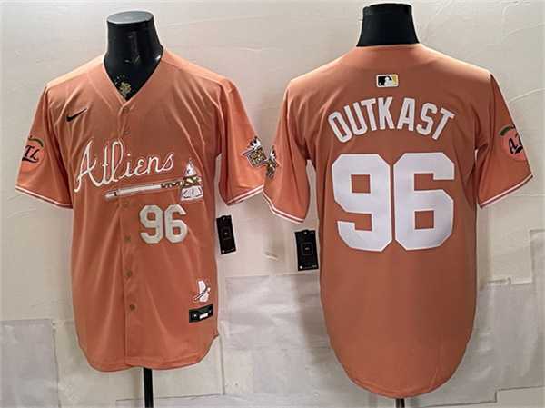 Men's Atlanta Braves #96 OutKast Peach 2024 Atliens & Peach With Outkast Patch Vapor Limited Stitched Jersey Dzhi,We sell and wholesale Men's Atlanta Braves #96 OutKast Peach 2024 Atliens & Peach With Outkast Patch Vapor Limited Stitched Jersey Dzhi on line form chian!