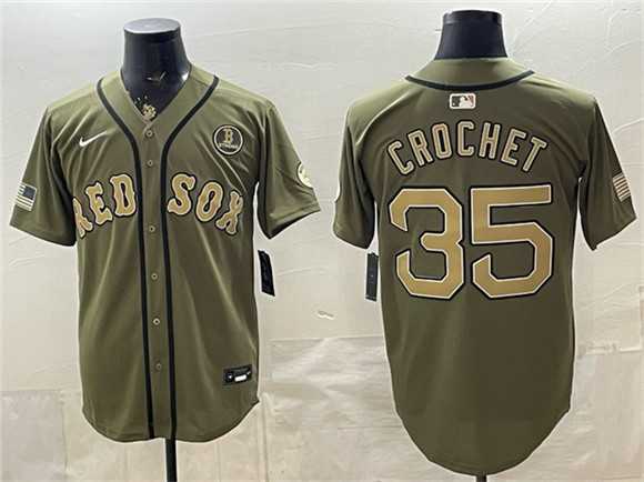 Men's Boston Red Sox #35 Garrett Crochet Olive Armed Forces Day Cool Base Stitched Jersey Dzhi,We sell and wholesale Men's Boston Red Sox #35 Garrett Crochet Olive Armed Forces Day Cool Base Stitched Jersey Dzhi on line form chian!