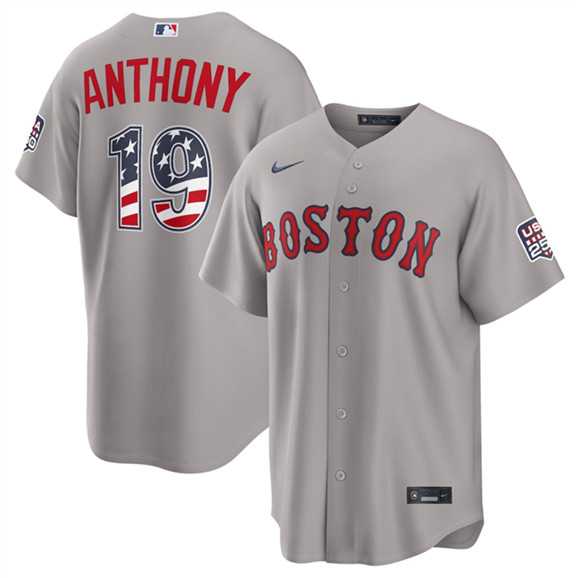 Men's Boston Red Sox #19 Roman Anthony Gray 2026 USA 250 Fourth of July Home Stitched Jersey Dzhi,We sell and wholesale Men's Boston Red Sox #19 Roman Anthony Gray 2026 USA 250 Fourth of July Home Stitched Jersey Dzhi on line form chian!