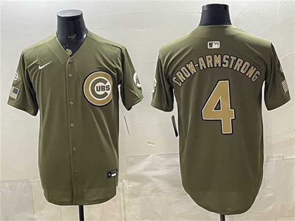 Men's Chicago Cubs #4 Pete Crow-Armstrong Olive 2026 Armed Forces Day Stitched Jersey Dzhi,We sell and wholesale Men's Chicago Cubs #4 Pete Crow-Armstrong Olive 2026 Armed Forces Day Stitched Jersey Dzhi on line form chian!