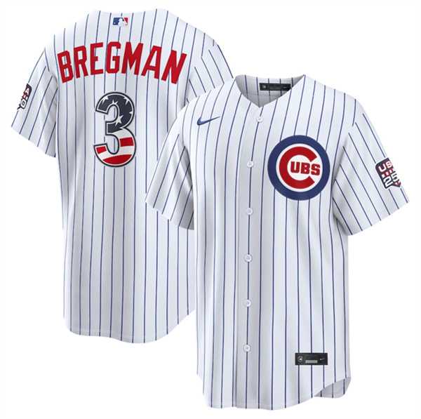 Men's Chicago Cubs #3 Alex Bregman White 2026 USA 250 Fourth of July Home Stadium Stitched Jersey Dzhi,We sell and wholesale Men's Chicago Cubs #3 Alex Bregman White 2026 USA 250 Fourth of July Home Stadium Stitched Jersey Dzhi on line form chian!