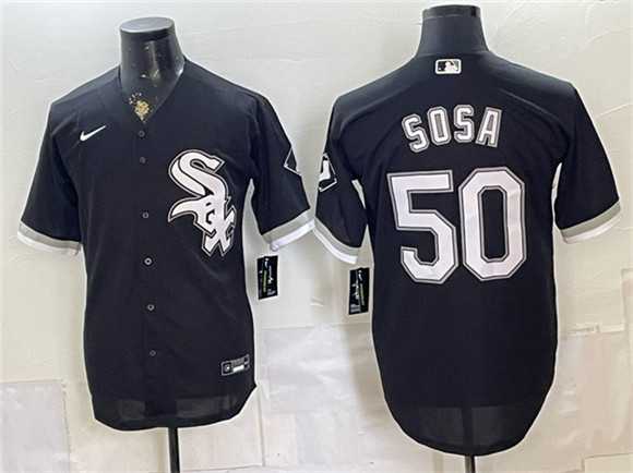 Men's Chicago White Sox #50 Lenyn Sosa Black Stitched Jersey,We sell and wholesale Men's Chicago White Sox #50 Lenyn Sosa Black Stitched Jersey on line form chian!
