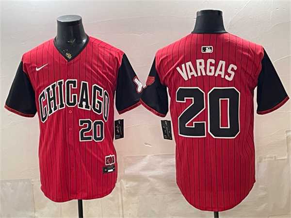 Men's Chicago White Sox #20 Miguel Vargas Red Black 2025 City Connect Limited Stitched Jersey,We sell and wholesale Men's Chicago White Sox #20 Miguel Vargas Red Black 2025 City Connect Limited Stitched Jersey on line form chian!