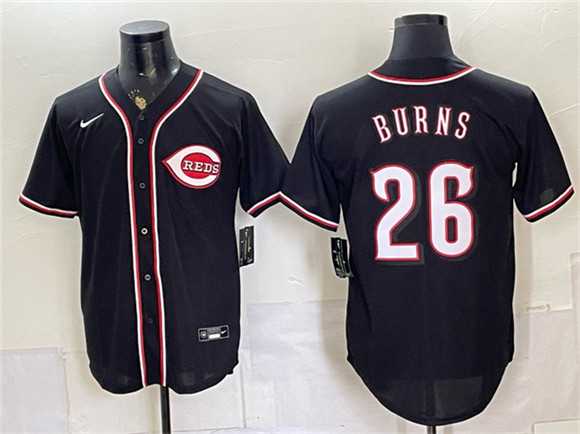 Men's Cincinnati Reds #26 Chase Burns 2026 Fashion Replica Black Out Stitched Jersey,We sell and wholesale Men's Cincinnati Reds #26 Chase Burns 2026 Fashion Replica Black Out Stitched Jersey on line form chian!