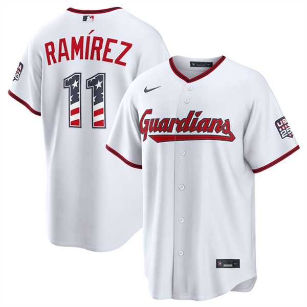 Men's Cleveland Guardians #11 Jose Ramirez White USA 250 Fourth of July Home Stitched Jersey Dzhi,We sell and wholesale Men's Cleveland Guardians #11 Jose Ramirez White USA 250 Fourth of July Home Stitched Jersey Dzhi on line form chian!