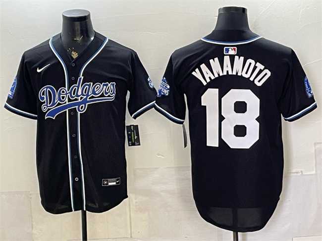 Men's Los Angeles Dodgers #18 Yoshinobu Yamamoto B2B Champs 2026 Black Out Style Vapor Limited Stitched Jersey,We sell and wholesale Men's Los Angeles Dodgers #18 Yoshinobu Yamamoto B2B Champs 2026 Black Out Style Vapor Limited Stitched Jersey on line form chian!