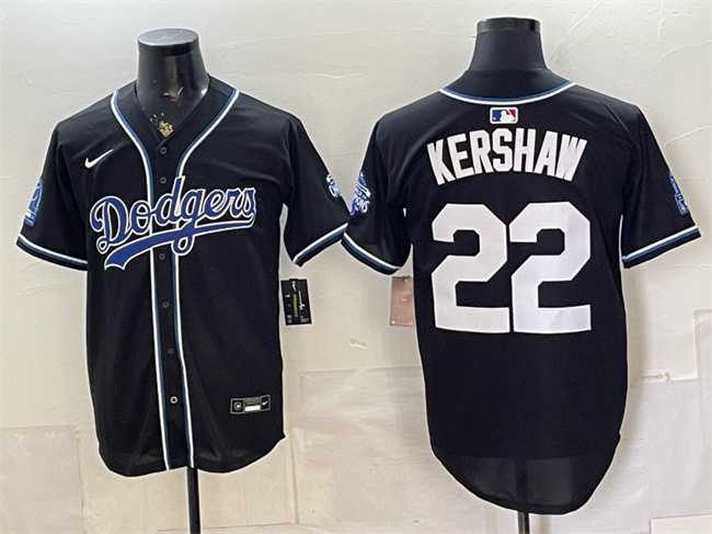 Men's Los Angeles Dodgers #22 Clayton Kershaw B2B Champs 2026 Black Out Style Vapor Limited Stitched Jersey,We sell and wholesale Men's Los Angeles Dodgers #22 Clayton Kershaw B2B Champs 2026 Black Out Style Vapor Limited Stitched Jersey on line form chian!