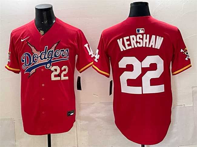 Men's Los Angeles Dodgers x One Piece #22 Clayton Kershaw Red Vapor Premier Limited Stitched Jersey1,We sell and wholesale Men's Los Angeles Dodgers x One Piece #22 Clayton Kershaw Red Vapor Premier Limited Stitched Jersey1 on line form chian!