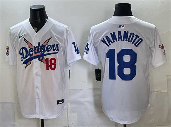 Men's Los Angeles Dodgers x One Piece #18 Yoshinobu Yamamoto White Vapor Premier Limited Stitched Jersey,We sell and wholesale Men's Los Angeles Dodgers x One Piece #18 Yoshinobu Yamamoto White Vapor Premier Limited Stitched Jersey on line form chian!