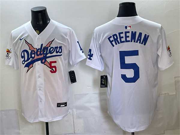 Men's Los Angeles Dodgers x One Piece #5 Freddie Freeman White Vapor Premier Limited Stitched Jersey,We sell and wholesale Men's Los Angeles Dodgers x One Piece #5 Freddie Freeman White Vapor Premier Limited Stitched Jersey on line form chian!