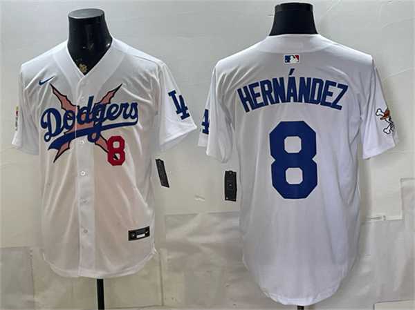Men's Los Angeles Dodgers x One Piece #8 Enrique Hernandez White Vapor Premier Limited Stitched Jersey,We sell and wholesale Men's Los Angeles Dodgers x One Piece #8 Enrique Hernandez White Vapor Premier Limited Stitched Jersey on line form chian!