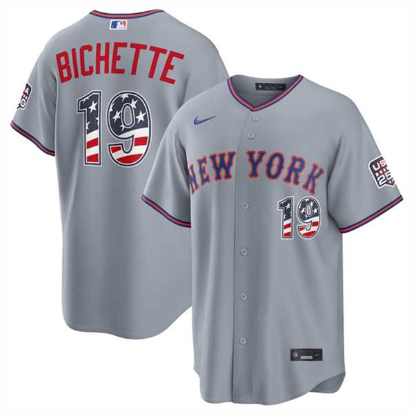 Men's New York Mets #19 Bo Bichette Gray USA 250 Fourth of July Home Stitched Jersey Dzhi,We sell and wholesale Men's New York Mets #19 Bo Bichette Gray USA 250 Fourth of July Home Stitched Jersey Dzhi on line form chian!