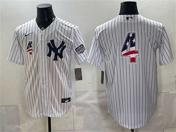 Men's New York Yankees #4 Lou Gehrig White 2026 USA 250 Fourth of July Home Stadium Stitched Baseball Jersey Dzhi,We sell and wholesale Men's New York Yankees #4 Lou Gehrig White 2026 USA 250 Fourth of July Home Stadium Stitched Baseball Jersey Dzhi on line form chian!