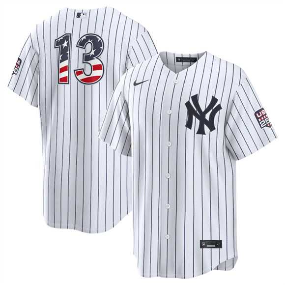 Men's New York Yankees #13 Jazz Chisholm Jr White 2026 USA 250 Fourth of July Home Stadium Stitched Baseball Jersey Dzhi,We sell and wholesale Men's New York Yankees #13 Jazz Chisholm Jr White 2026 USA 250 Fourth of July Home Stadium Stitched Baseball Jersey Dzhi on line form chian!