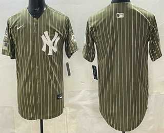 Men's New York Yankees Blank Olive Pinstripe 2026 Armed Forces Day Salute To Service Jersey Dzhi,We sell and wholesale Men's New York Yankees Blank Olive Pinstripe 2026 Armed Forces Day Salute To Service Jersey Dzhi on line form chian!