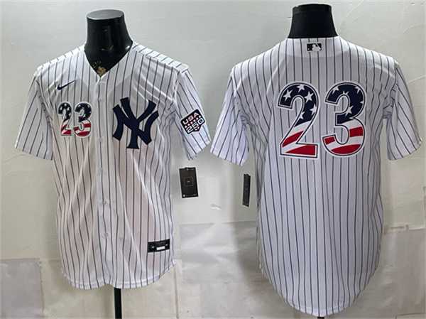 Men's New York Yankees #23 Don Mattingly White 2026 USA 250 Fourth of July Home Stadium Stitched Baseball Jersey Dzhi,We sell and wholesale Men's New York Yankees #23 Don Mattingly White 2026 USA 250 Fourth of July Home Stadium Stitched Baseball Jersey Dzhi on line form chian!