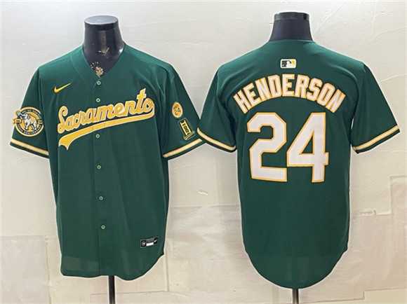 Men's Oakland Athletics #24 Rickey Henderson 2026 Green Alternate Sacramento Celebrating 125 Years Vapor Limited Stitched Jersey,We sell and wholesale Men's Oakland Athletics #24 Rickey Henderson 2026 Green Alternate Sacramento Celebrating 125 Years Vapor Limited Stitched Jersey on line form chian!