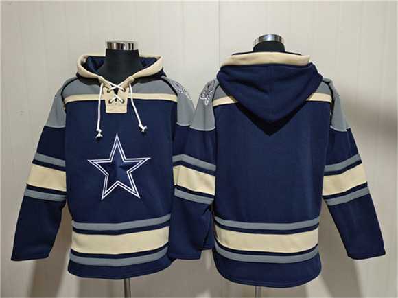 Men's Dallas Cowboys Blank Navy Ageless Must-Have Lace-Up Pullover Hoodie,We sell and wholesale Men's Dallas Cowboys Blank Navy Ageless Must-Have Lace-Up Pullover Hoodie on line form chian!