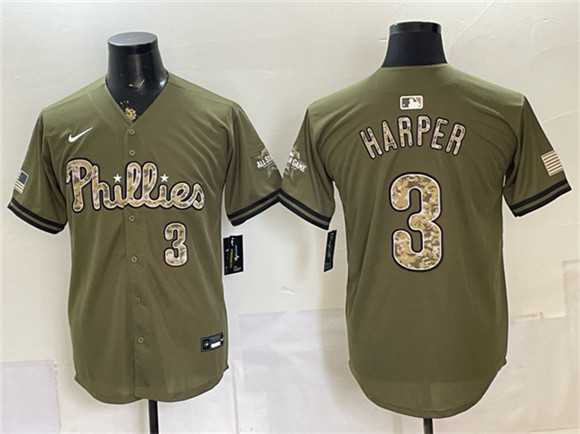 Men's Philadelphia Phillies #3 Bryce Harper Olive 2026 Armed Forces Day Stitched Jersey Dzhi,We sell and wholesale Men's Philadelphia Phillies #3 Bryce Harper Olive 2026 Armed Forces Day Stitched Jersey Dzhi on line form chian!