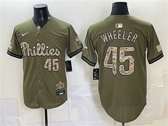 Men's Philadelphia Phillies #45 Zack Wheeler Olive 2026 Armed Forces Day Stitched Jersey Dzhi,We sell and wholesale Men's Philadelphia Phillies #45 Zack Wheeler Olive 2026 Armed Forces Day Stitched Jersey Dzhi on line form chian!