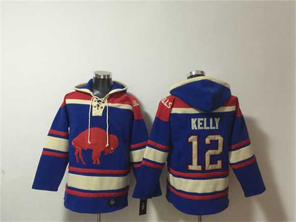 Men's Buffalo Bills #12 Jim Kelly Royal Ageless Must-Have Lace-Up Pullover Hoodie,We sell and wholesale Men's Buffalo Bills #12 Jim Kelly Royal Ageless Must-Have Lace-Up Pullover Hoodie on line form chian!