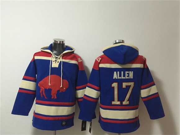 Men's Buffalo Bills #17 Josh Allen Royal Ageless Must-Have Lace-Up Pullover Hoodie,We sell and wholesale Men's Buffalo Bills #17 Josh Allen Royal Ageless Must-Have Lace-Up Pullover Hoodie on line form chian!
