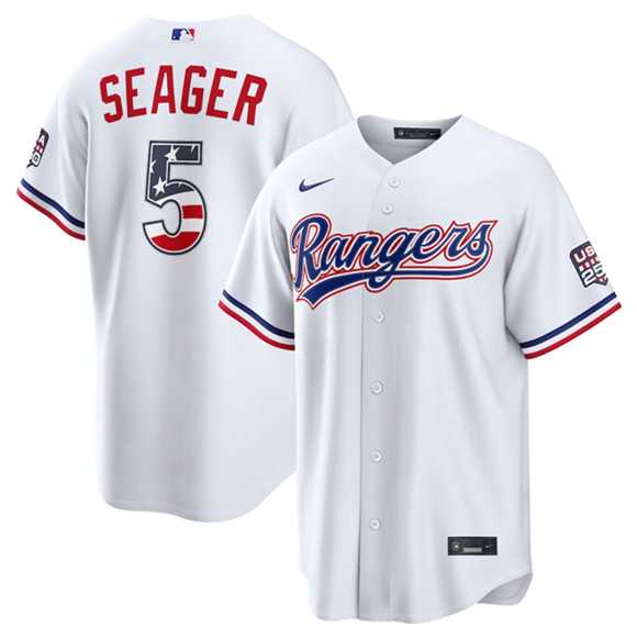 Men's Texas Rangers #5 Corey Seager White 2026 USA 250 Fourth of July Home Stitched Jersey Dzhi,We sell and wholesale Men's Texas Rangers #5 Corey Seager White 2026 USA 250 Fourth of July Home Stitched Jersey Dzhi on line form chian!