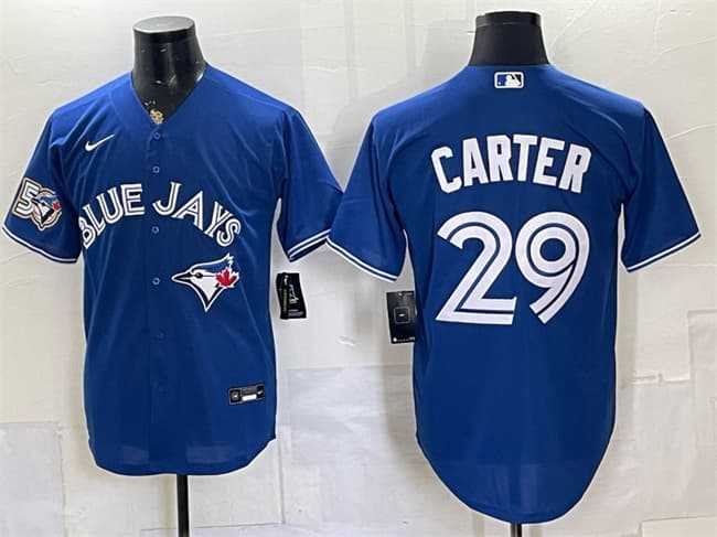 Men's Toronto Blue Jays #29 Joe Carter Royal 50 Seasons Patch Stitched Jersey,We sell and wholesale Men's Toronto Blue Jays #29 Joe Carter Royal 50 Seasons Patch Stitched Jersey on line form chian!