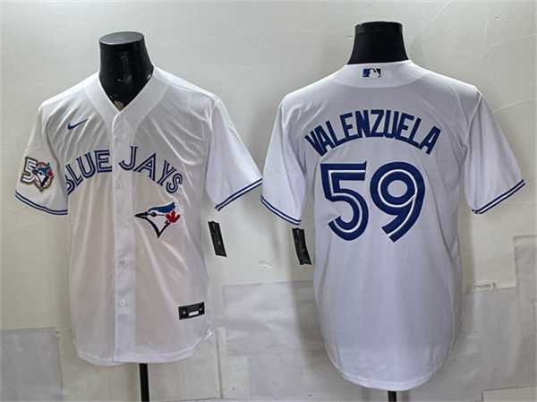Men's Toronto Blue Jays #59 Brandon Valenzuela White 50 Seasons Patch Stitched Jersey,We sell and wholesale Men's Toronto Blue Jays #59 Brandon Valenzuela White 50 Seasons Patch Stitched Jersey on line form chian!