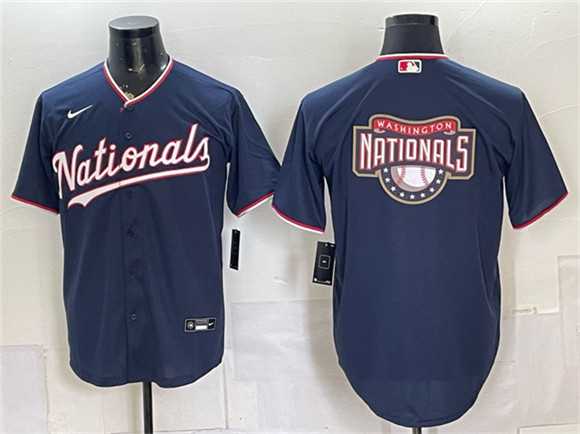 Men's Washington Nationals Team Big Logo Navy Stitched Jersey Dzhi,We sell and wholesale Men's Washington Nationals Team Big Logo Navy Stitched Jersey Dzhi on line form chian!