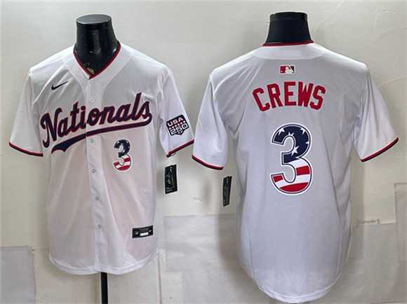 Men's Washington Nationals #3 Dylan Crews White USA 250 Fourth of July Home Stitched Jersey Dzhi,We sell and wholesale Men's Washington Nationals #3 Dylan Crews White USA 250 Fourth of July Home Stitched Jersey Dzhi on line form chian!