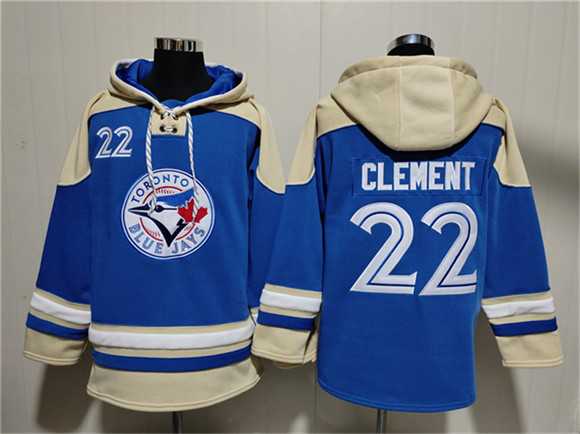 Men's Toronto Blue Jays #22 Ernie Clement Royal Ageless Must-Have Lace-Up Pullover Hoodie,We sell and wholesale Men's Toronto Blue Jays #22 Ernie Clement Royal Ageless Must-Have Lace-Up Pullover Hoodie on line form chian!