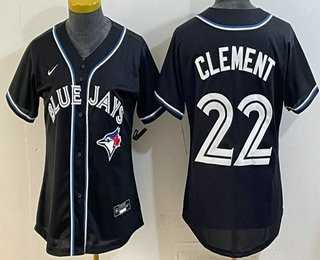 Women's Toronto Blue Jays #22 Ernie Clement 2026 Black Fashion Cool Base Jersey,We sell and wholesale Women's Toronto Blue Jays #22 Ernie Clement 2026 Black Fashion Cool Base Jersey on line form chian!