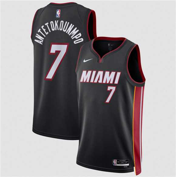 Men's Miami Heat #7 Giannis Antetokounmpo Black 2026 Icon Edition Swingman Stitched Jersey Dzhi,We sell and wholesale Men's Miami Heat #7 Giannis Antetokounmpo Black 2026 Icon Edition Swingman Stitched Jersey Dzhi on line form chian!