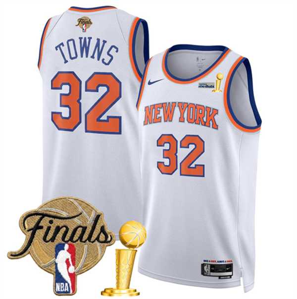 New Yok Knicks #32 Karl-Anthony Towns White 2026 Finals Patch And Finals Champions Patch Association Edition Stitched Basketball Jersey Dzhi,We sell and wholesale New Yok Knicks #32 Karl-Anthony Towns White 2026 Finals Patch And Finals Champions Patch Association Edition Stitched Basketball Jersey Dzhi on line form chian!