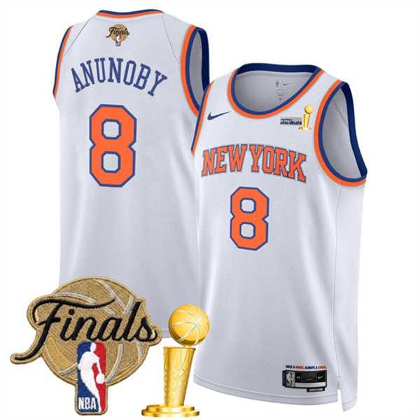 New Yok Knicks #8 OG Anunoby White 2026 Finals Patch And Finals Champions Patch Association Edition Stitched Basketball Jersey Dzhi,We sell and wholesale New Yok Knicks #8 OG Anunoby White 2026 Finals Patch And Finals Champions Patch Association Edition Stitched Basketball Jersey Dzhi on line form chian!