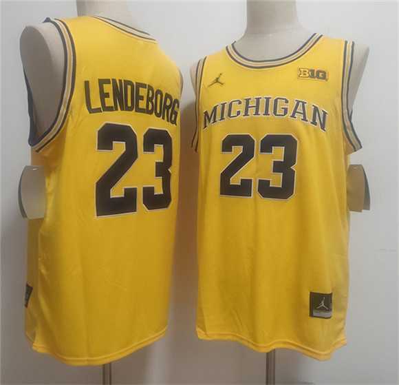 Men's Michigan Wolverines #23 Yaxel Lendeborg Yellow Vapor Limited Stitched Jersey,We sell and wholesale Men's Michigan Wolverines #23 Yaxel Lendeborg Yellow Vapor Limited Stitched Jersey on line form chian!