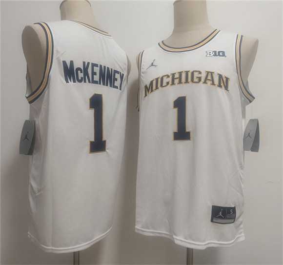 Men's Michigan Wolverines #1 Trey McKenney White 2026 Vapor Limited Stitched Jersey,We sell and wholesale Men's Michigan Wolverines #1 Trey McKenney White 2026 Vapor Limited Stitched Jersey on line form chian!